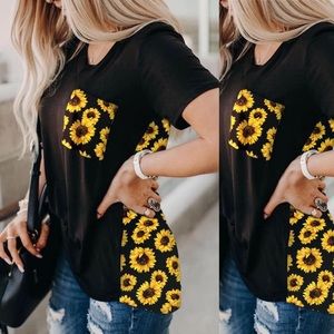 Blk and sunflower top